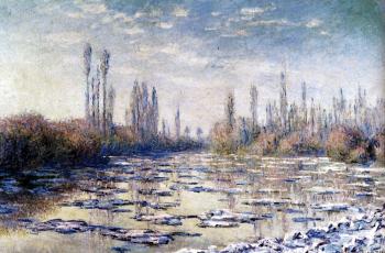 Claude Oscar Monet : Floating Ice Near Vetheuil